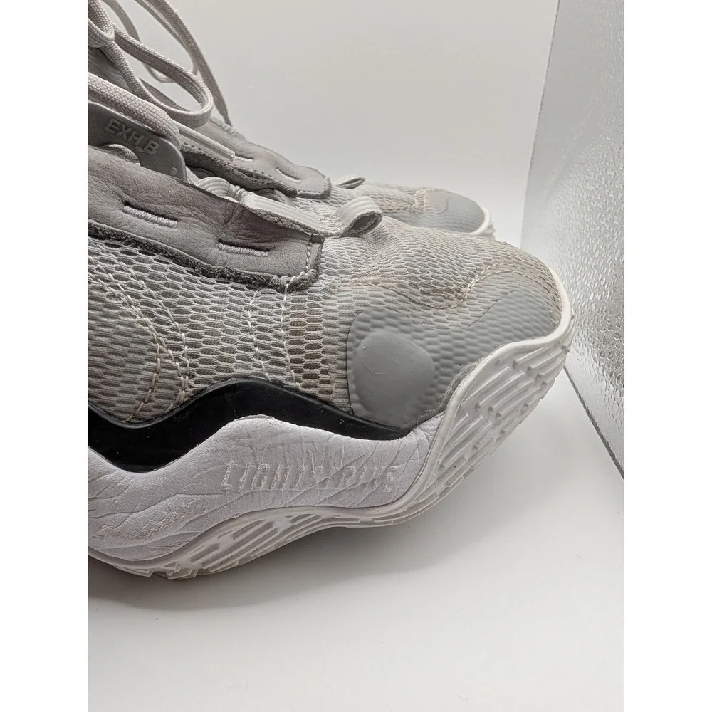 Adidas Exhibit B Mid Basketball Shoes Gray White Mens Size 11 AGY8983